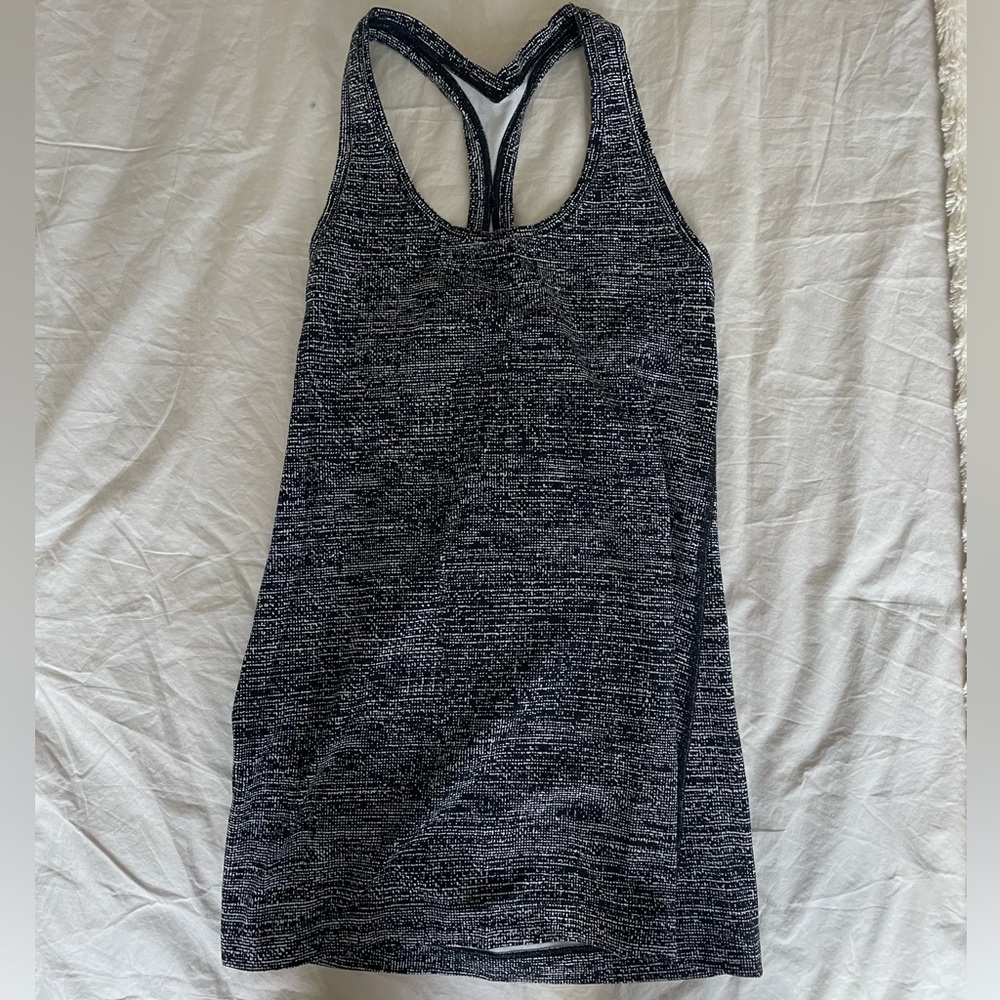 Lululemon Black and Gray Racerback Tank Top